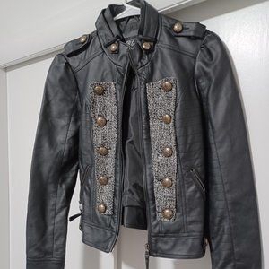 Blanc Noir Jacket - Black with Crocheted Accents